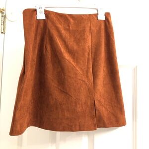 Cupshe Brown Suede Mini Skirt women’s sz XS EUC